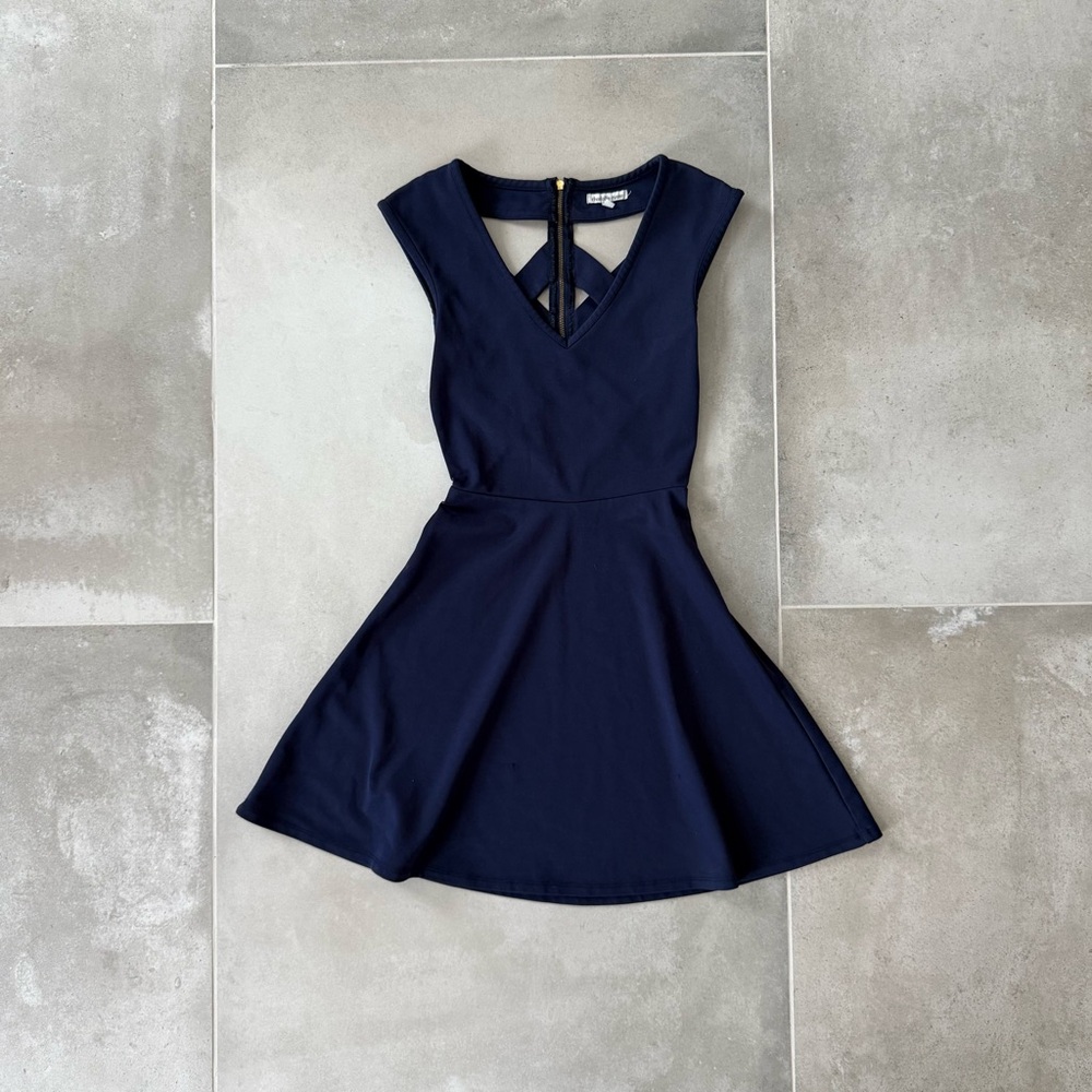 Navy Skater Dress